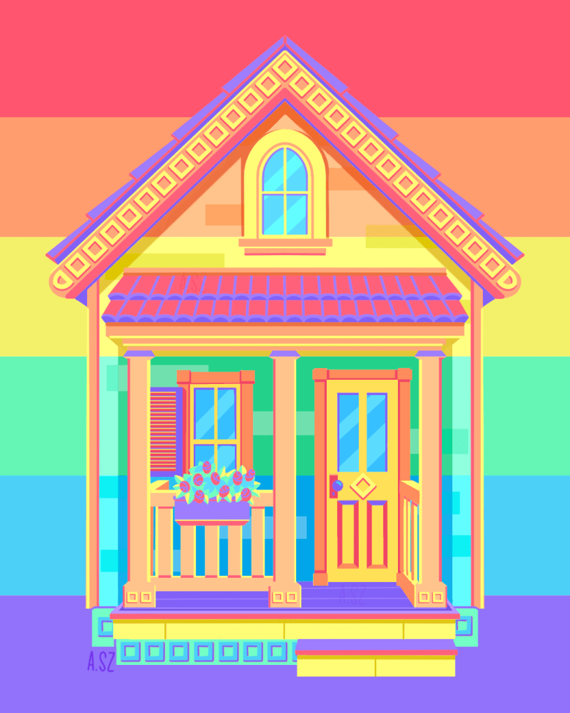 Pride house illustration